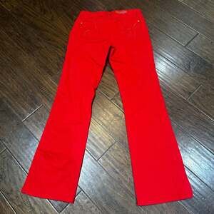 Southpole Red Denim Jeans, Y2K Streetwear Core, Size 9